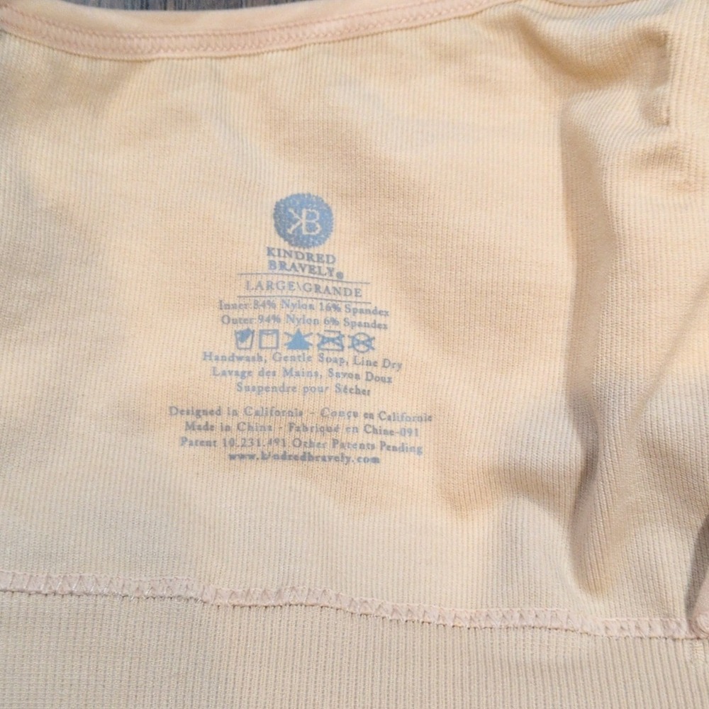 Kindred Bravely Bra Dual Purpose Pumping Nursing Size L Tan Extender Hands-Free - Picture 7 of 8
